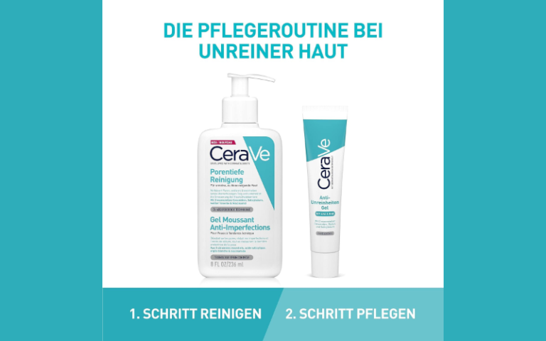 Entdecke die Reinheit mit CeraVe Porentiefe Reinigung(1 x 236 ml): Schäumendes Gel für klare Haut ohne Pickel und Unreinheiten